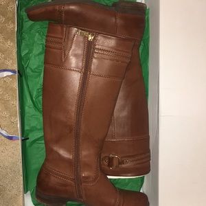 Brown leather Tommy Hilfiger riding boots